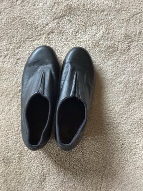 Bloch Black Leather Slip On Tap Shoes Womens 7.5M Shockwave Taps Split Sole